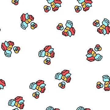 Mineral stone vector seamless pattern 스톡 일러스트