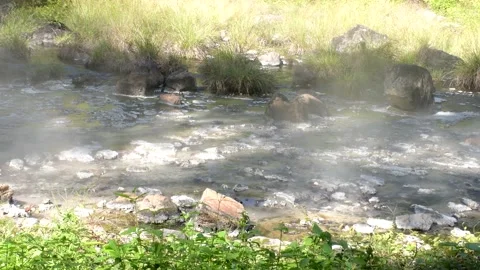Mineral stream in nature. Stock Footage 166958022