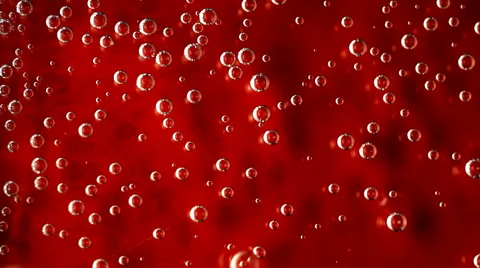 Mineral water bubbles. Red background. Stock Footage 36480635