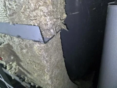 Mineral Wool Insulation Seen in Construction Setting With Metal Framing Detai Фото