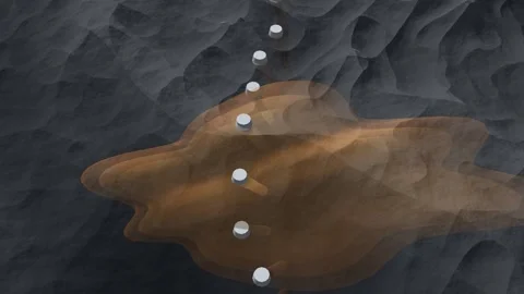 Mineralisation Envelope Grade Shell Halo Exploration Drilling Oblique Deposit Video stock 343821241