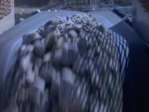 Minerals dropping off into pile Stockbeeldmateriaal 6217004