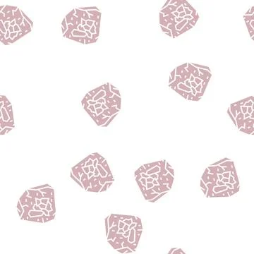 Minerals in stone glyph seamless pattern Stock Illustration