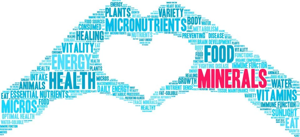 Minerals Word Cloud Illustrazione stock
