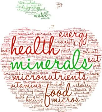 Minerals Word Cloud Illustrazione stock