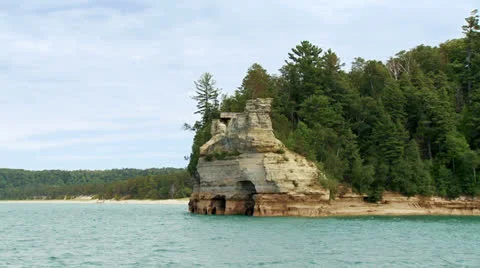 Miners Castle 1 Stock Footage 25542387