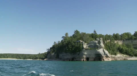 Miners Castle 2 Stock Footage 25542371