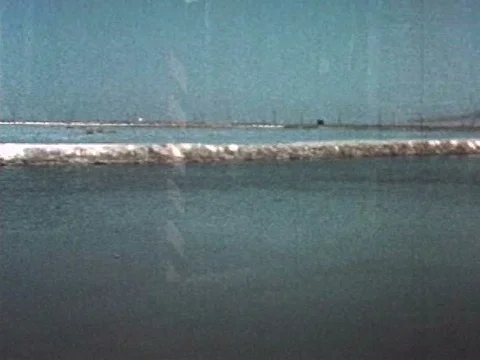 Miners drill, cut, explode dynamite and collect salt, in a salt mine, in 1958. Stock Footage 75413318