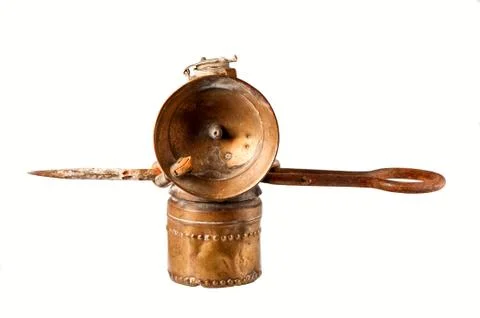 Miner's lamp. Stock Photos