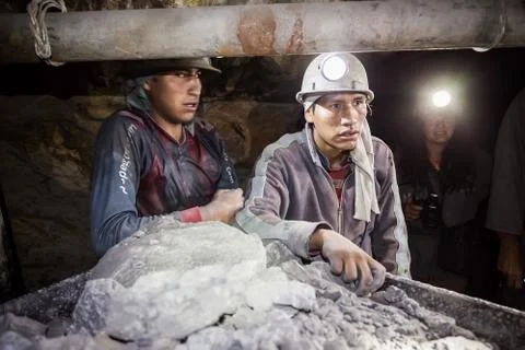 Miners in Potosi Stock Photos