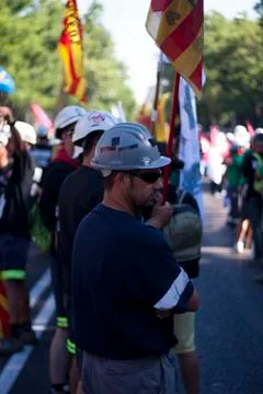Miners' strike Foto stock