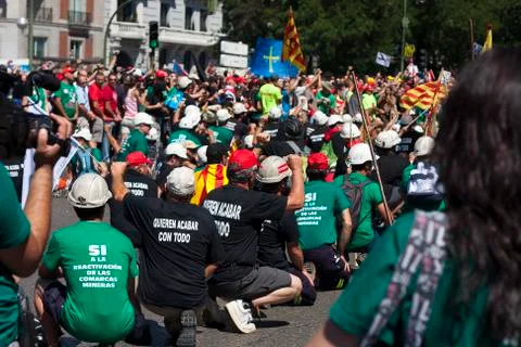 Miners' strike Foto stock