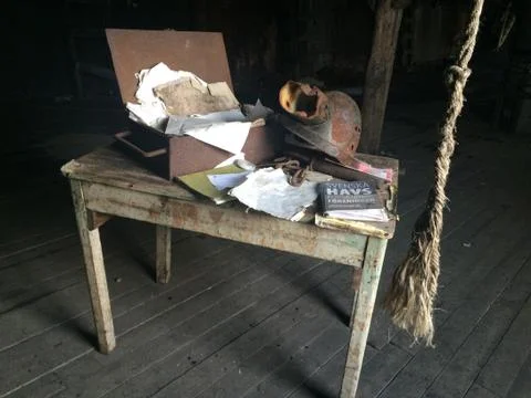 The Miner's Table Stock Photos