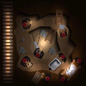 Miners at work. Stock Illustration