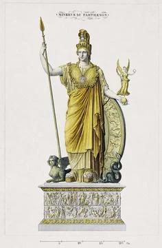 Minerva Of The Parthenon Stock Illustration