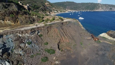 Mines overlooking the bay Stock Footage 112991086