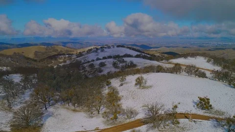 Mines Road Snow Stock Footage 90388993