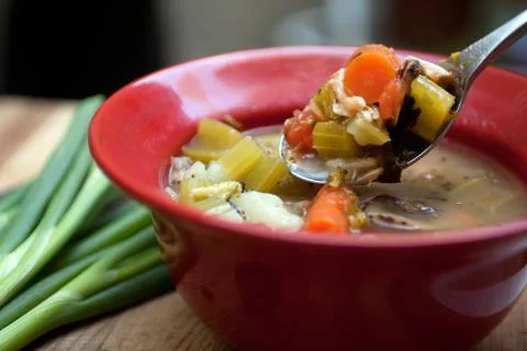 Minestrone vegetable soup Stock-Fotos