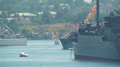 Minesweeper. Day of Russian Navy. Stock Footage 8515603