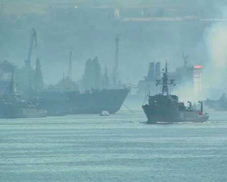 Minesweeper in harbor. #89 Stock Footage 10741802