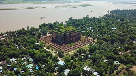 Mingun temple,Myanmar Stock Footage 81262463