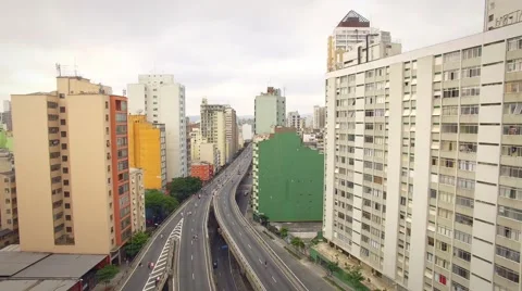 Minhocão Elevated Highway Stock Footage 57126851