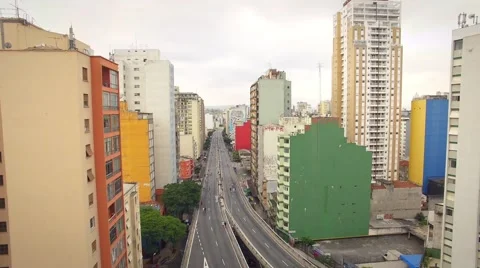 Minhocão Elevated Highway Stock Footage 57126875