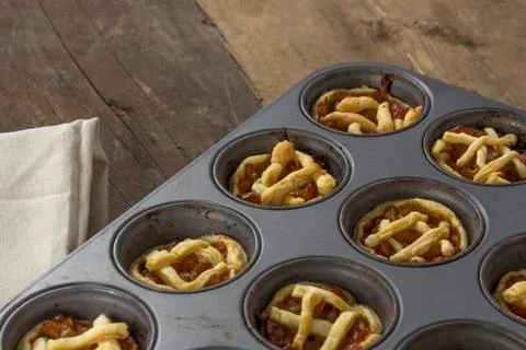 Mini Apple pies Stock Photos