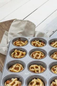 Mini Apple pies Stock Photos