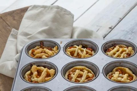 Mini Apple pies Stock Photos
