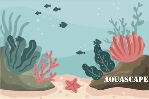 Mini aquascape animation Stock Footage 297653610