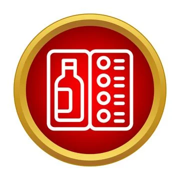 Mini bar icon representing hotel room service Stock Illustration