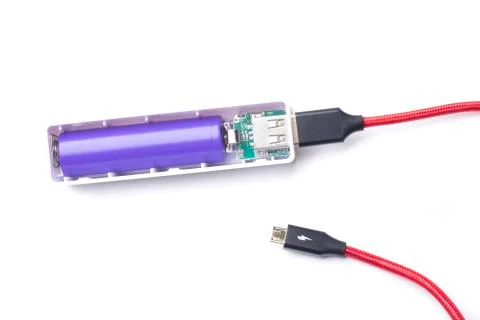 Mini battery open Stock Photos