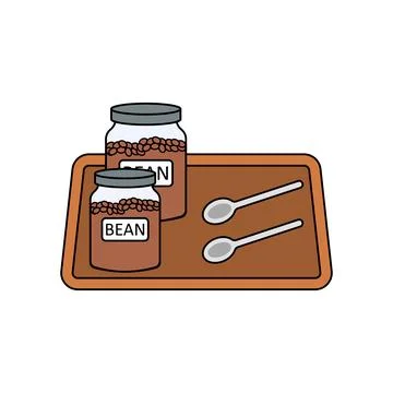 Mini bean station Stock Illustration