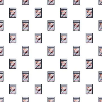 Mini beverage refrigerators seamless pattern on white background Stock Illustration