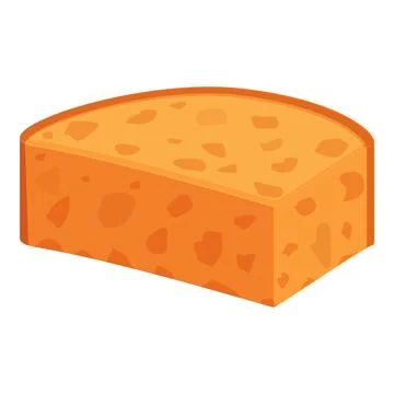 Mini bread croutons icon cartoon vector. Piece menu Illustrazione stock