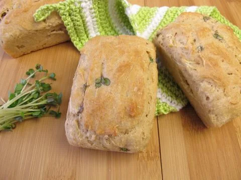 Mini breads with sprouts Foto stock
