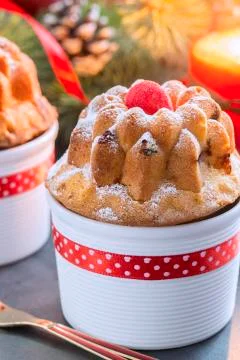 Mini Bundt Cherry Cakes Stock Photos