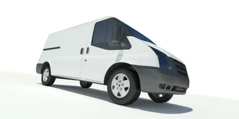 Mini bus front view Illustrazione stock