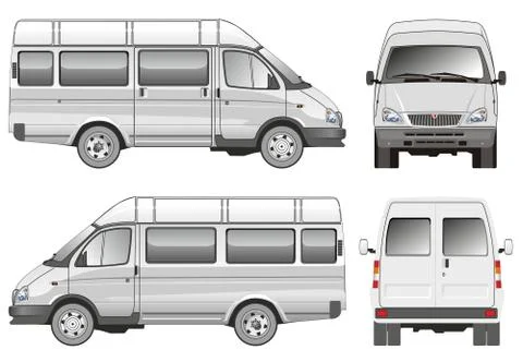 Mini bus Stock Illustration