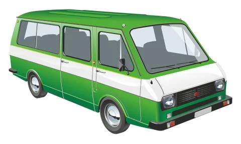 Mini bus isolated Stock Illustration