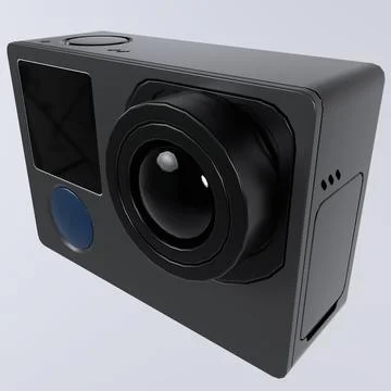 Mini Camera isolated on white background Stock Illustration