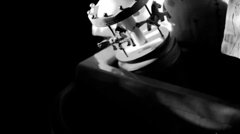 Mini carousel with shadows Stock Footage 34593128