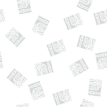 Mini carrot packaging glyph vector seamless pattern Stock Illustration