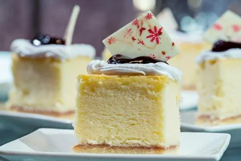 Mini cheese cake Stock Photos