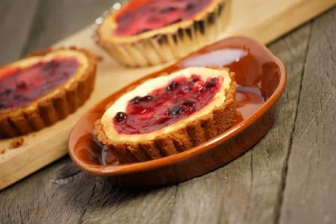 Mini cheesecakes Stock Photos