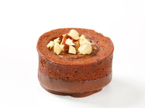 Mini chocolate hazelnut cake Stock Photos