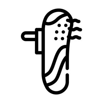 Mini-cleaner air filter from socket line icon vector illustration Illustrazione stock