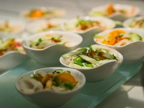 Mini Cold Noodle Bowel Stock Photos