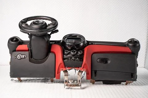 MINI Cooper dashboard and steering wheel assembly Foto stock